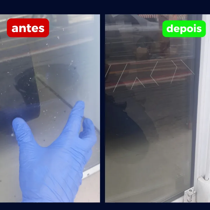 Vidraria residencial antes e depois