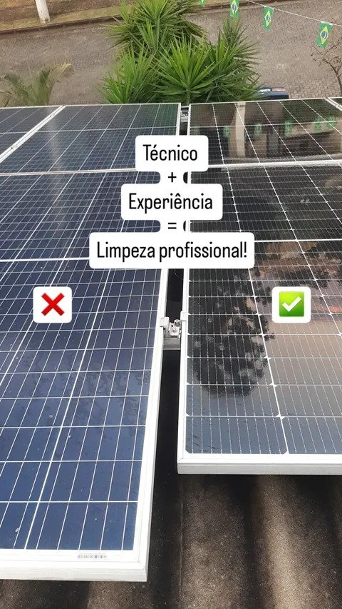 Limpeza técnica de painéis solares